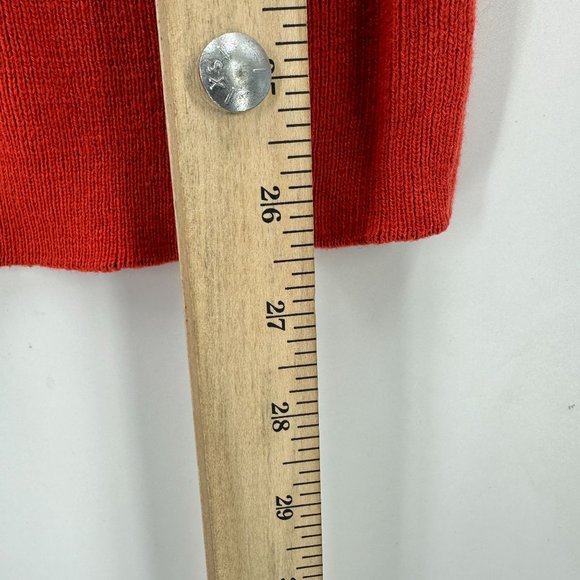 Lasoon Sweater Womens Knit Pullover Long Sleeve Ribbed Crew Neck Orange XS - Picture 5 of 8